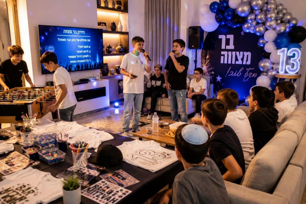 הפעלות לבר מצווה בבית שיהפכו את החגיגה למהנה ומיוחדת, עם משחקים, סדנאות, קריוקי, עמדות צילום, חידונים ורעיונות שמתאימים לכל המשפחה.