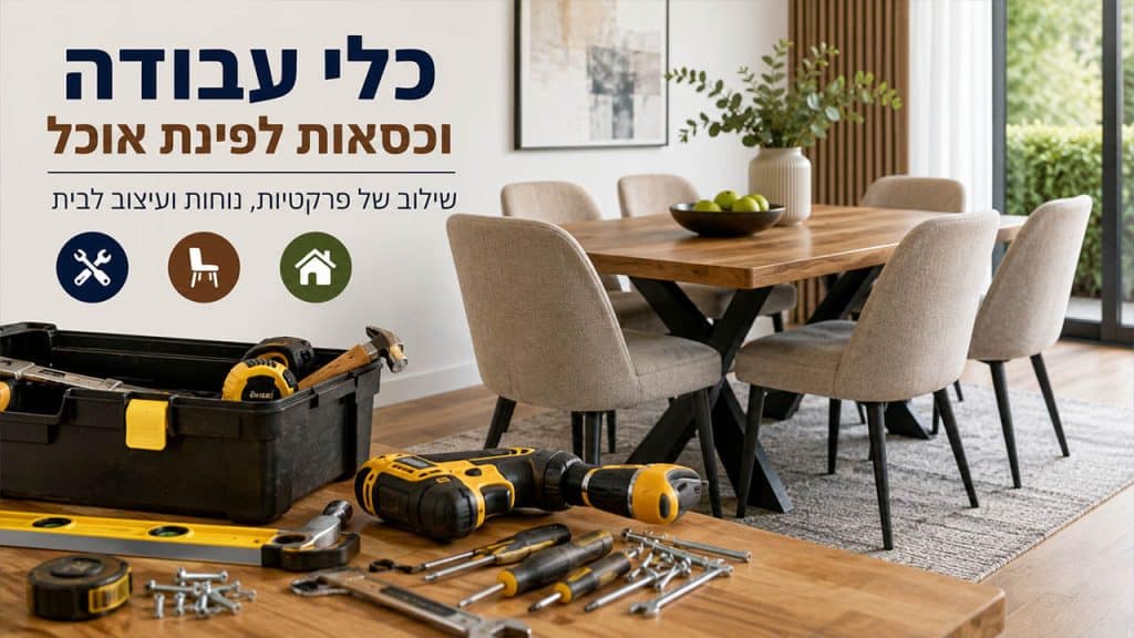 כלי עבודה וכסאות לפינת אוכל