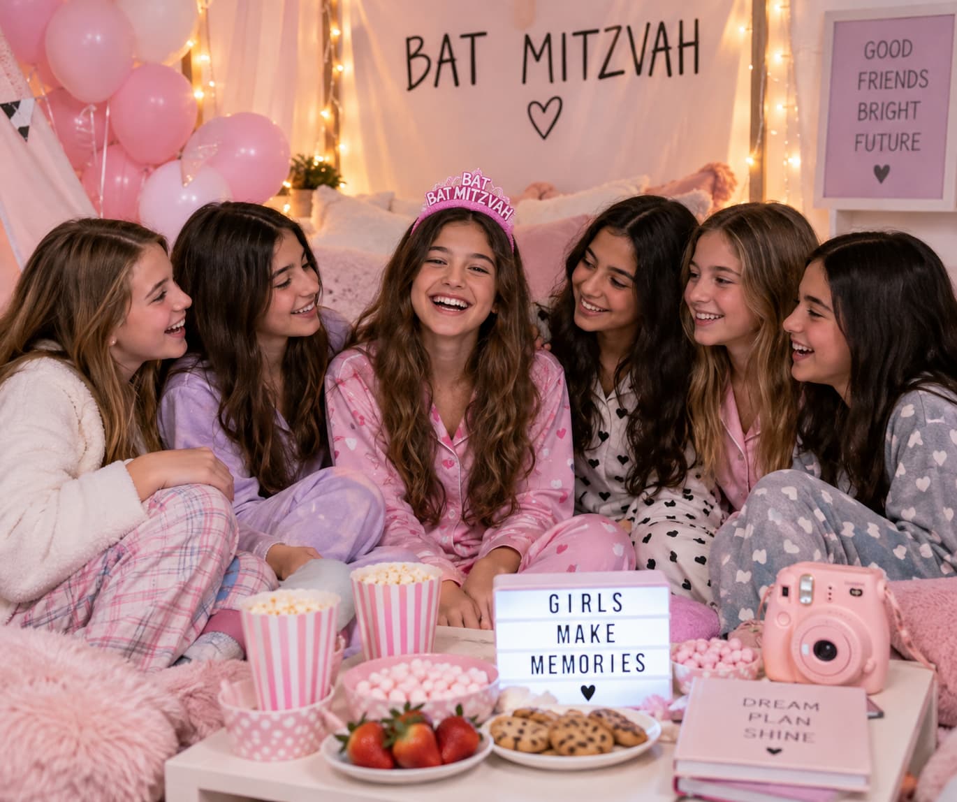 מחפשים רעיונות לבת מצווה עם חברות? הכירו מגוון רעיונות לחגיגה מיוחדת, ממסיבת פיג'מות וסדנאות ועד קריוקי, ספא, פיקניק ופעילויות חווייתיות